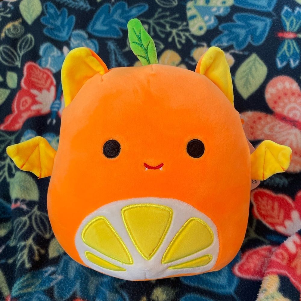 BARNET the 8” orange fruit bat squishmallow